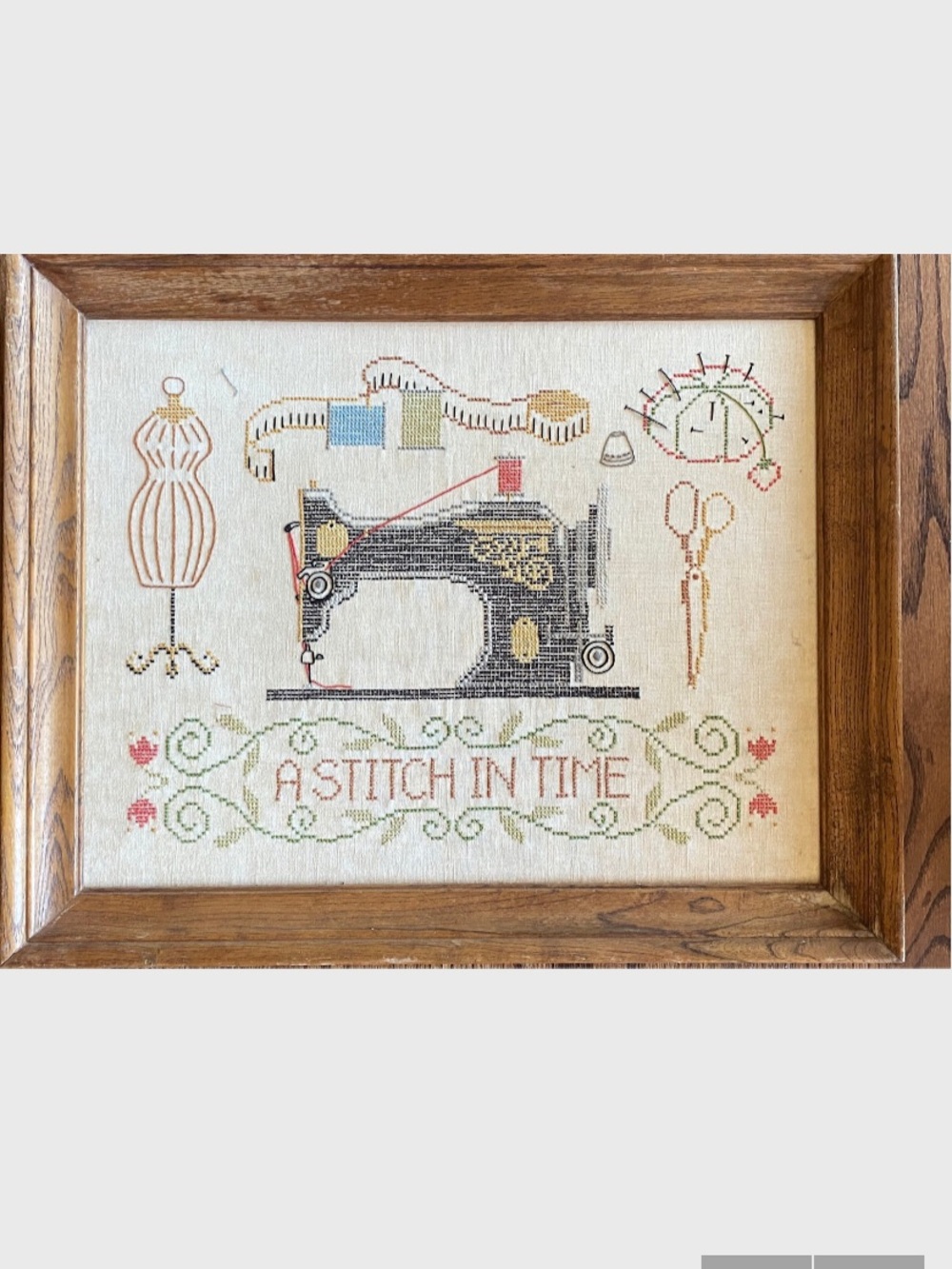 A Stitch in Time Framed Needlework Art
